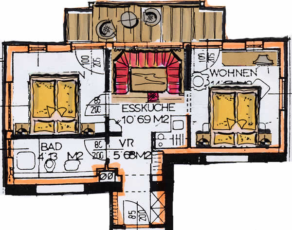 Skizze Ferienwohnung